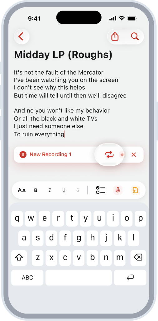 Astren app loop view